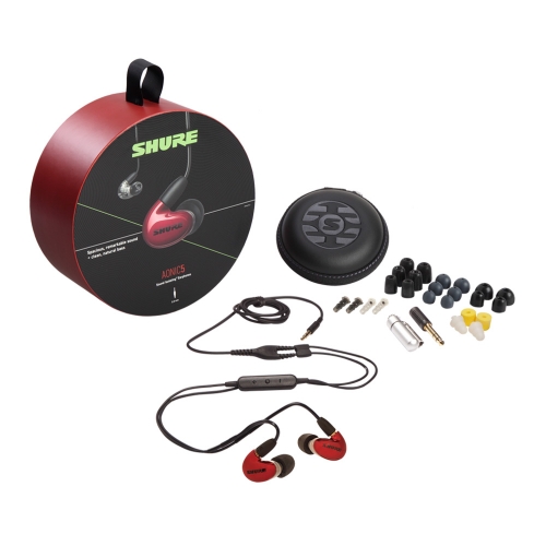 SHURE AONIC 5 슈어 사운드 아이솔레이팅 이어폰 레드