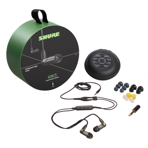 SHURE AONIC 3 슈어 사운드 아이솔레이팅 이어폰 블랙