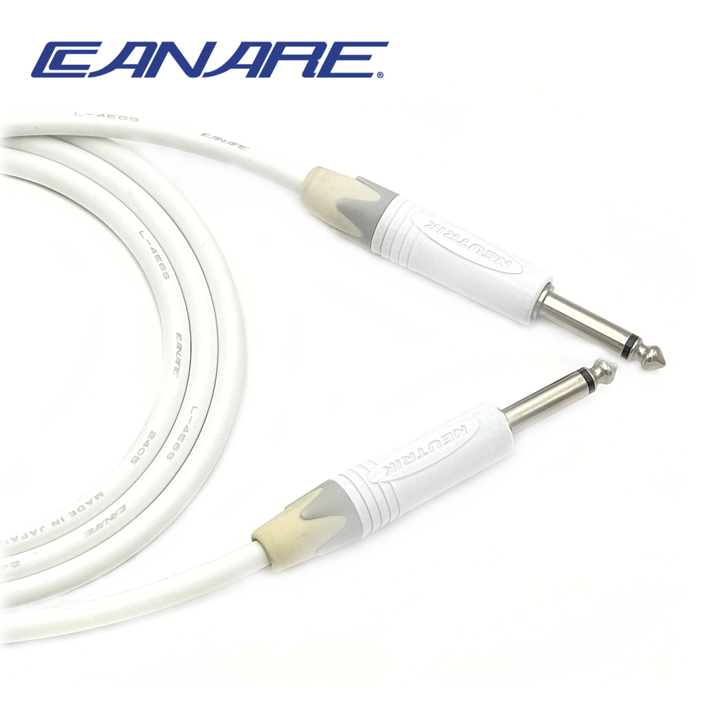 카나레 L-4E6S 화이트 뉴트릭 화이트 양방향 55TS 악기케이블