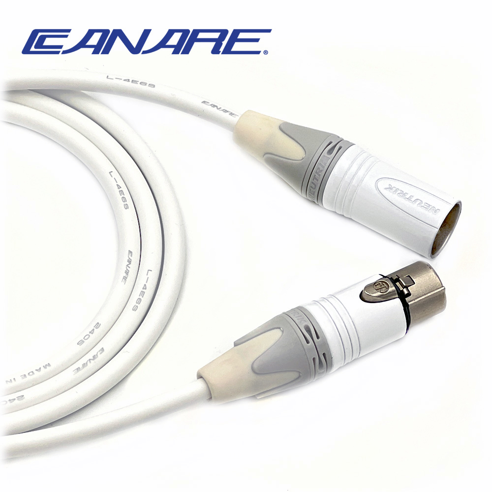 카나레 L-4E6S 뉴트릭 화이트 XLR 양캐논 마이크케이블