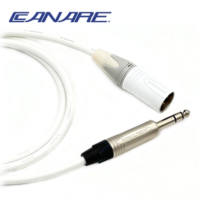 카나레 L-4E6S 뉴트릭 화이트 XLR(수) - 니켈 55 TRS 오인페 스피커 음향케이블