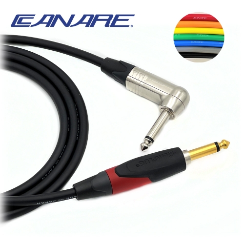 카나레 L-2T2S 뉴트릭 니켈 기역자 TS - 사일런트 일자 TS 악기케이블