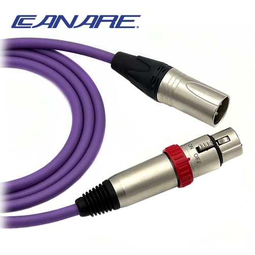 카나레 L-4E6S 퍼플 뉴트릭 XLR(수) - 온오프스위치 XLR(암) 마이크케이블