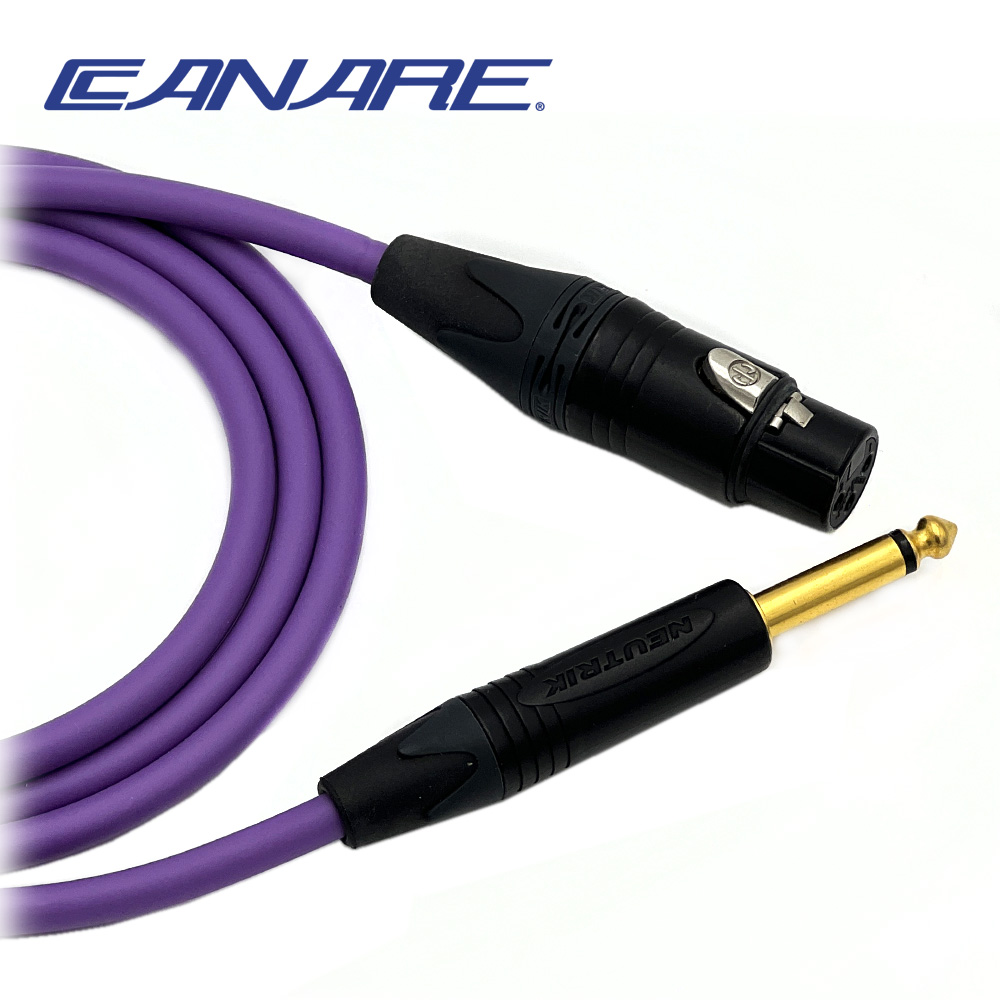 카나레 L-4E6S 퍼플 뉴트릭 골드 XLR(암) - 55TS(모노) 마이크케이블