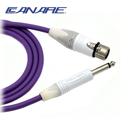 카나레 L-4E6S 퍼플 뉴트릭 화이트 XLR(암) - 55TS(모노) 마이크케이블