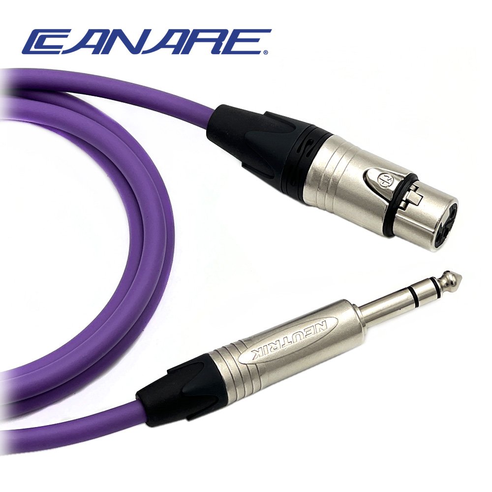 카나레 L-4E6S 퍼플 뉴트릭 XLR(암) - 55TRS 장비연결 음향케이블