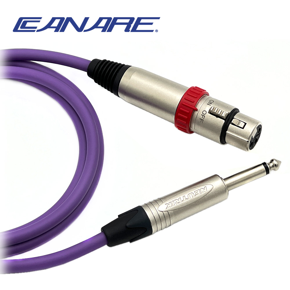 카나레 L-4E6S 퍼플 뉴트릭 온오프스위치 XLR(암) - 니켈55TS 마이크케이블