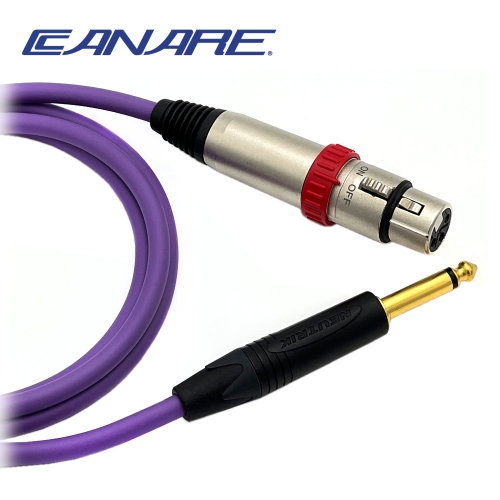 카나레 L-4E6S 퍼플 뉴트릭 온오프스위치 XLR(암) - 골드55TS 마이크케이블