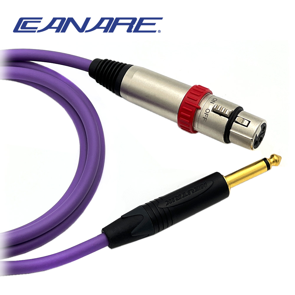 카나레 L-4E6S 퍼플 뉴트릭 온오프스위치 XLR(암) - 골드55TS 마이크케이블