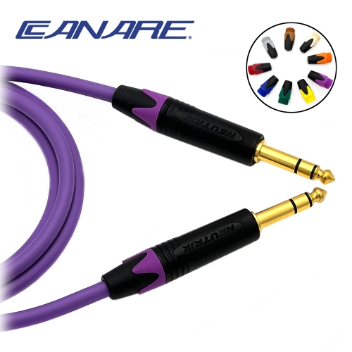카나레 L-4E6S 퍼플 뉴트릭 컬러부싱 골드 양방향 TRS 스테레오케이블