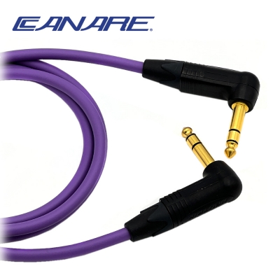 카나레 L-4E6S 퍼플 뉴트릭 골드 양방향 기역자 TRS 스테레오케이블