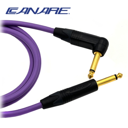 카나레L-4E6S 퍼플 뉴트릭 일자-기역자 골드TS 악기케이블