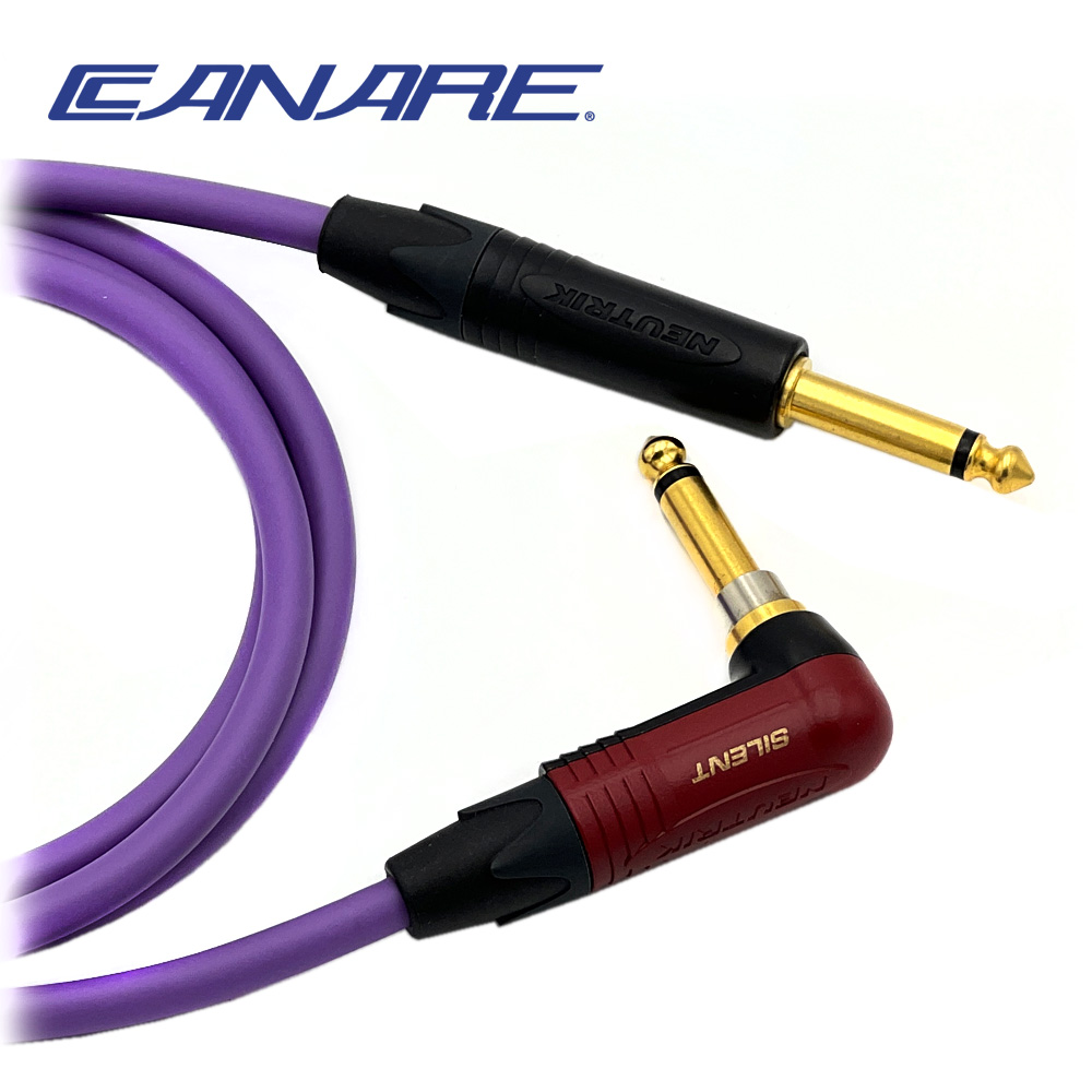 카나레 L-4E6S 퍼플 뉴트릭 기역자사일런트 - 골드 TS 악기케이블