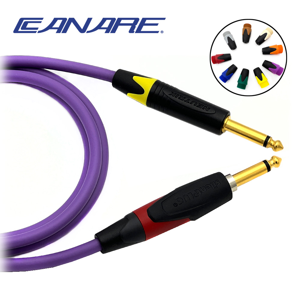 카나레 L-4E6S 퍼플 뉴트릭 일자 사일런트  - 골드 컬러부싱 55TS 악기케이블