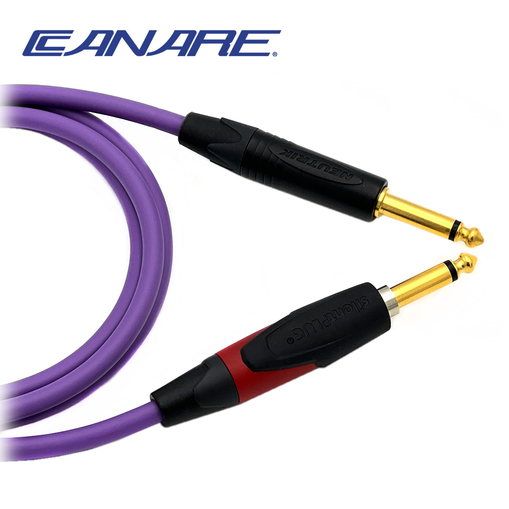 카나레 L-4E6S 퍼플 뉴트릭 일자 사일런트  - 골드 55TS 악기케이블
