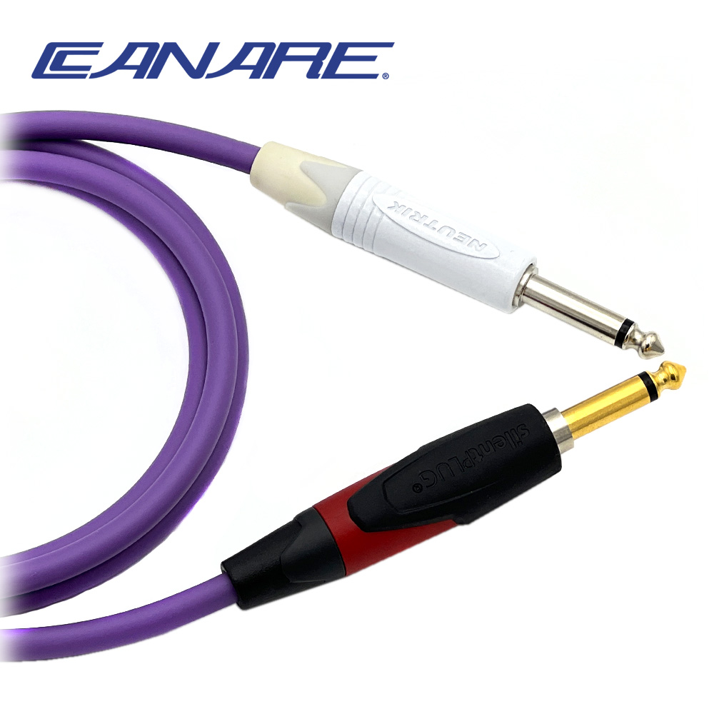 카나레 L-4E6S 퍼플 뉴트릭 일자 사일런트  - 화이트 55TS 악기케이블
