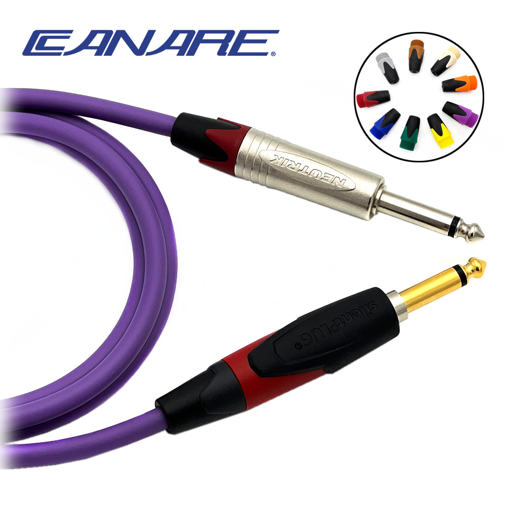 카나레 L-4E6S 퍼플 뉴트릭 일자 사일런트  - 니켈 컬러부싱 55TS 악기케이블