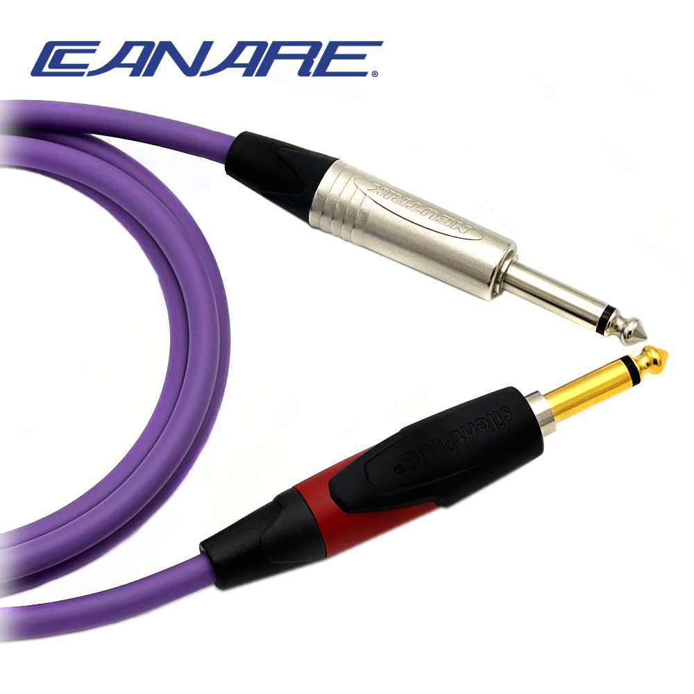 카나레 L-4E6S 퍼플 뉴트릭 일자 사일런트  - 니켈 55TS 악기케이블