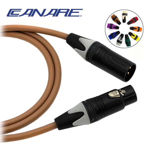 카나레 L-4E6S 브라운 뉴트릭 컬러부싱 골드 XLR 양캐논 마이크케이블