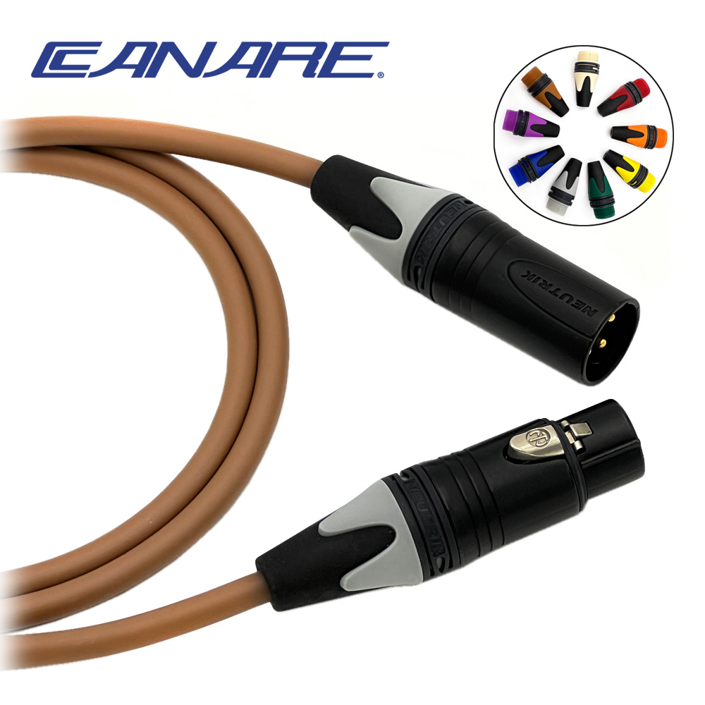 카나레 L-4E6S 브라운 뉴트릭 컬러부싱 골드 XLR 양캐논 마이크케이블