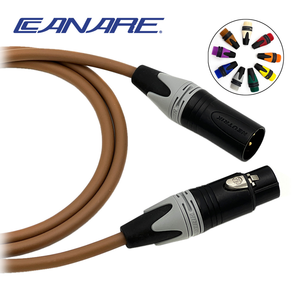 카나레 L-4E6S 브라운 뉴트릭 컬러부싱&컬러링 골드 XLR 양캐논 마이크케이블