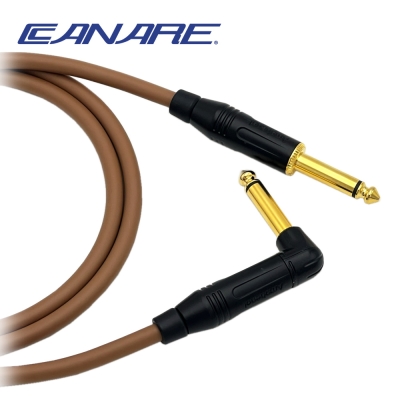 카나레 L-4E6S 브라운 암페놀 골드 일자-기역자 TS 악기케이블