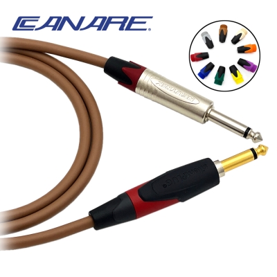 카나레 L-4E6S 브라운 뉴트릭 사일런트 - 니켈 일자 TS 컬러부싱 악기케이블
