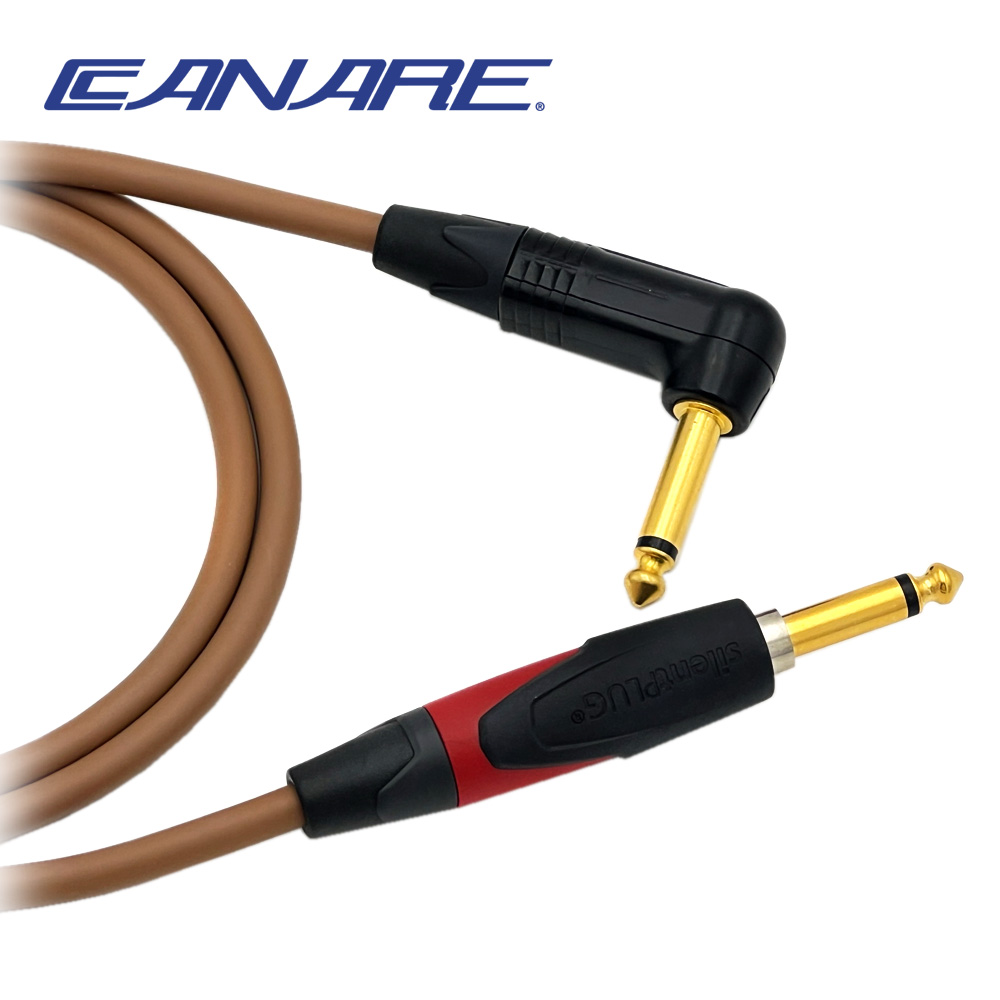 카나레 L-4E6S 브라운 뉴트릭 사일런트 - 골드 기역자 TS 악기케이블