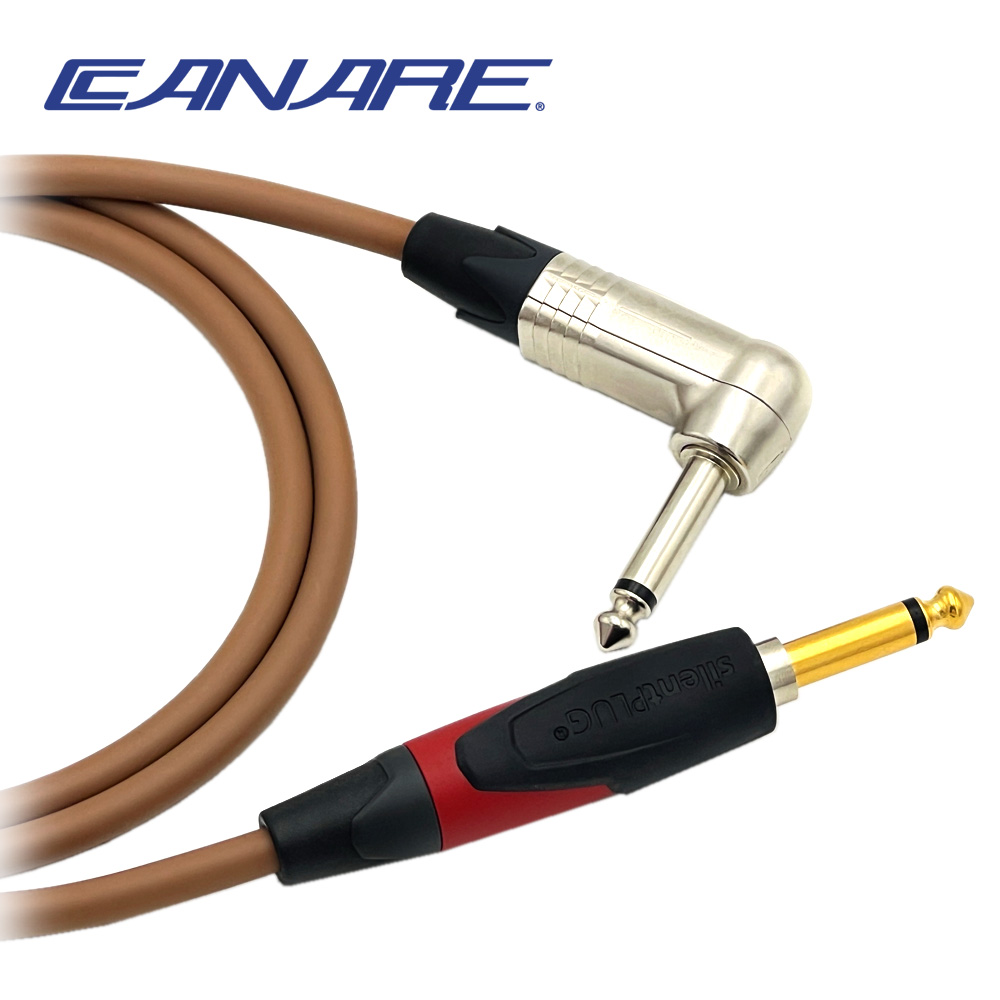카나레 L-4E6S 브라운 뉴트릭 사일런트 - 니켈 기역자 TS 악기케이블