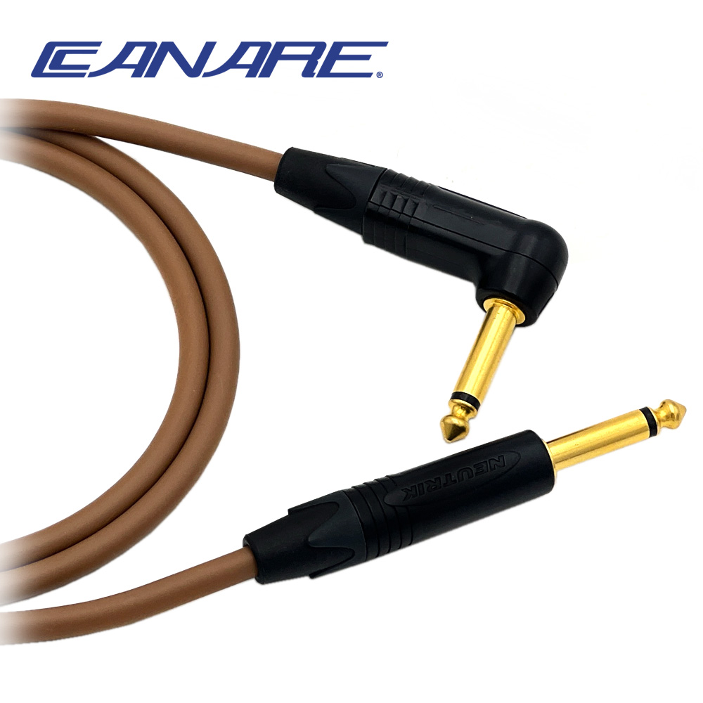 카나레 L-4E6S 브라운 뉴트릭 골드 일자-기역자 TS 악기케이블