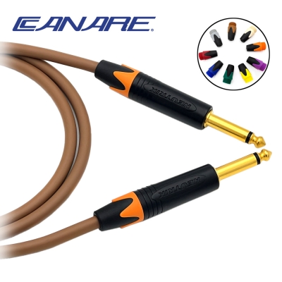 카나레 L-4E6S 브라운 뉴트릭 골드 양방향 55TS 컬러부싱 악기케이블