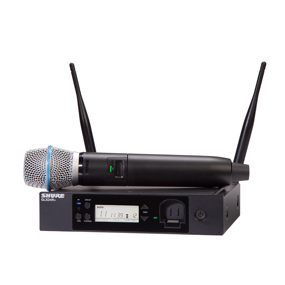 SHURE GLXD24R+/BETA87A 랙장착형 무선 핸드마이크 SET