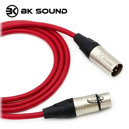 [제작] BK2020 빨강 BK XLR(암) - XLR(수) 마이크케이블