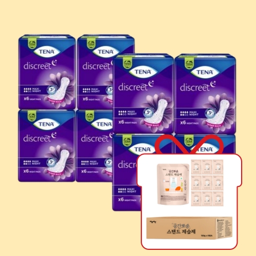 [20,800원할인]테나 레이디 맥시 나이트 6입 8팩(1박스)+스탠드형제습제 1박스