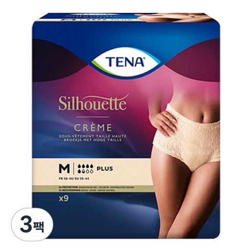 테나 레이디 실루엣 언더웨어 플러스 중형 9매 3팩
