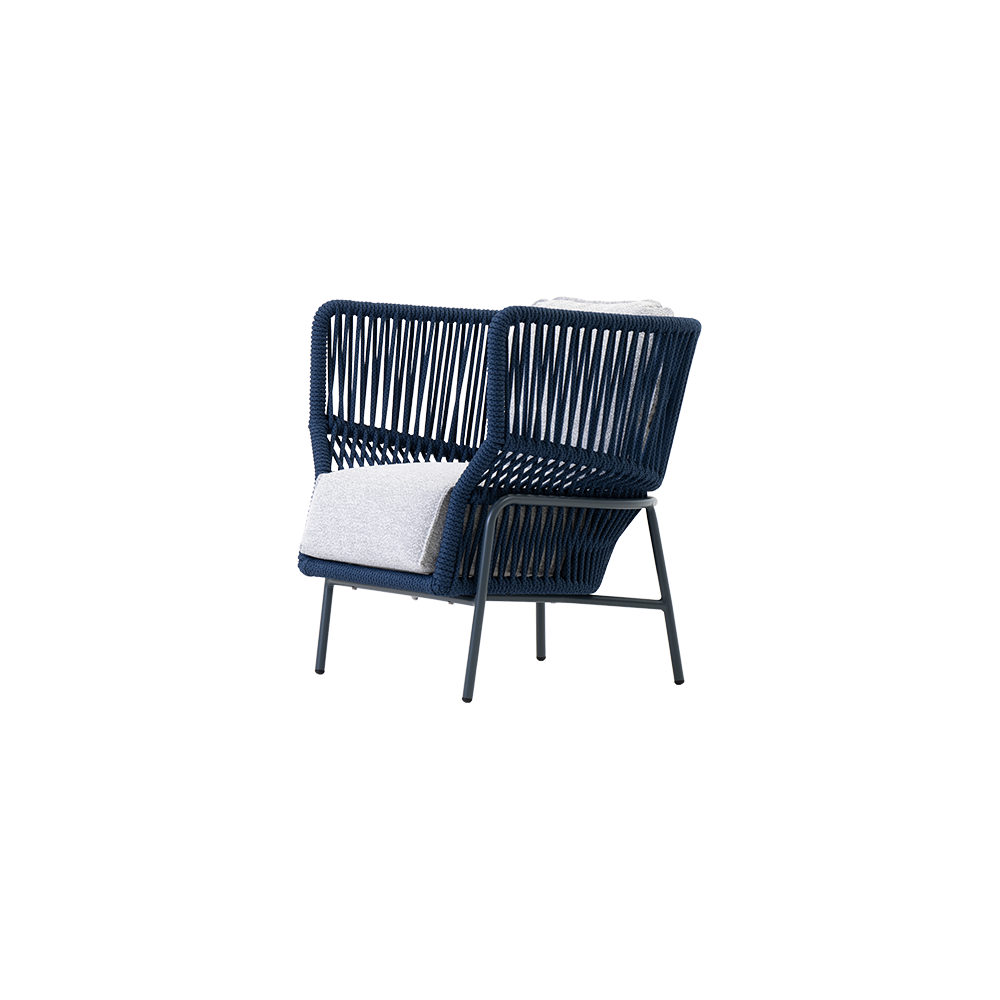 락 라운지 체어 - 네이비블루