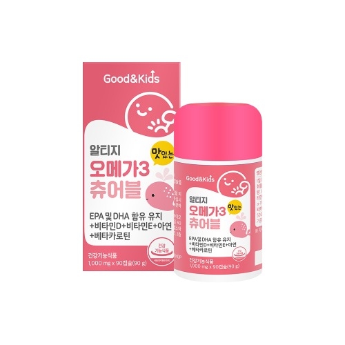 내츄럴플러스 굿앤키즈 알티지 오메가3 츄어블 90캡슐