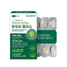 (코오롱제약) 기억력·혈행엔 은행잎 플러스