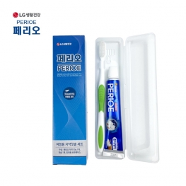 페리오칫솔치약세트 1개 (페리오 치약50g+2중 미세모칫솔+투명보관용 케이스)
