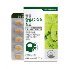 광동생활건강 광동 혈행&기억력 징코 450mg x 60정