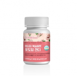 Charm Goods 이너지 복숭아맛 포도당캔디 90정 /병