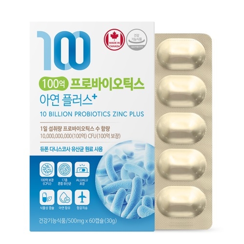 네이처그랜드 100억 프로바이오틱스 아연 플러스 500mg x 60캡슐
