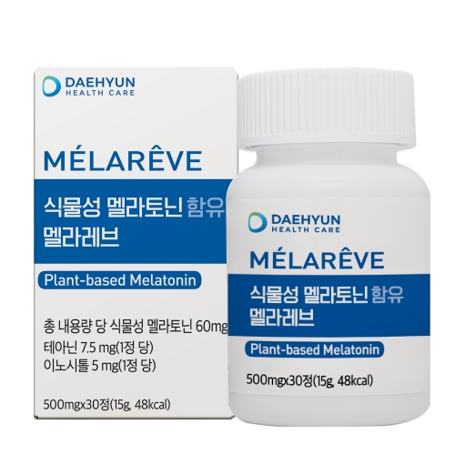 대현헬스케어 식물성 멜라토닌 함유 멜라레브 500mg*30정