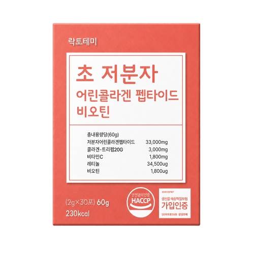 락토테미 초 저분자 어린콜라겐 펩타이드 비오틴 2g x 30포