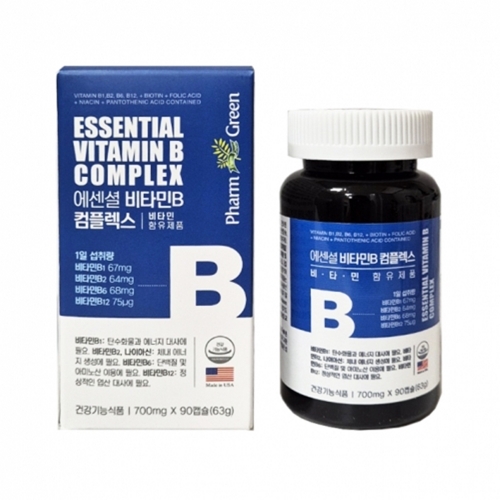 팜그린 에센셜 비타민B 컴플렉스 700mg x 90캡슐