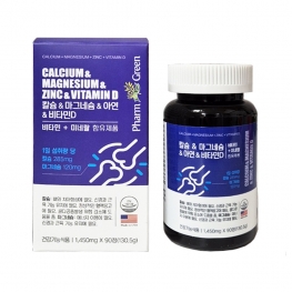 팜그린 칼슘 & 마그네슘 & 아연 & 비타민D 1450mg x 90정