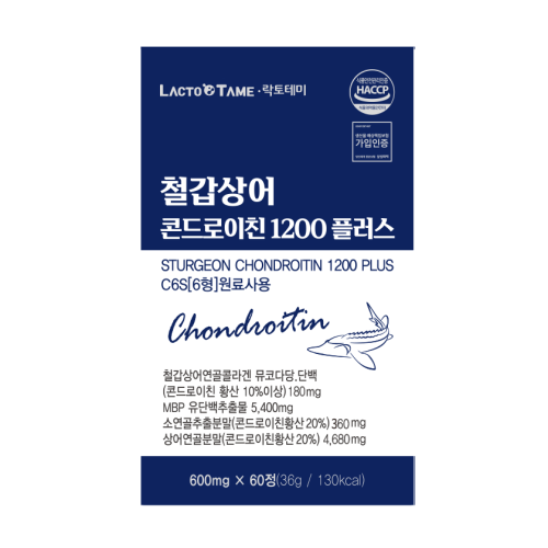 락토테미 철갑상어 콘드로이친 1200 플러스 600mg x 60정
