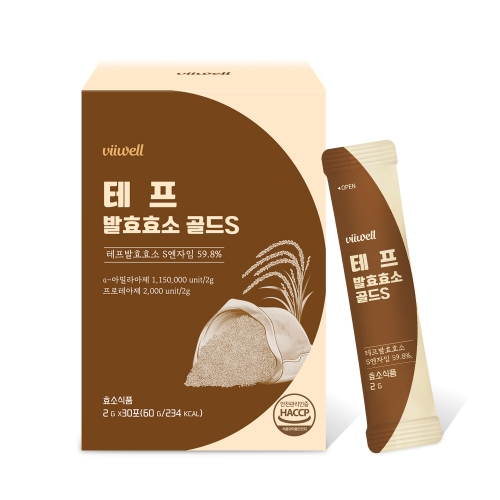 Charm Goods 비웰 테프 발효 효소 골드S 30포