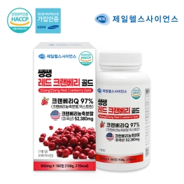 제일헬스사이언스 쌩쌩 레드 크랜베리 골드 600mgX180정