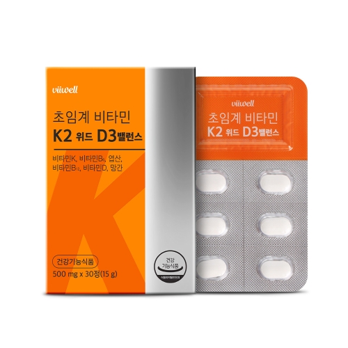 Charm Goods 비웰 초임계 비타민 K2 위드 D3 밸런스 30정